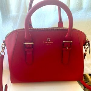 Red Kate Spade Handbag with strap